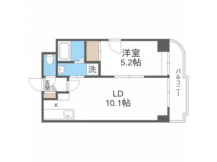 さくらハイツ3(1LDK/7階)の間取り写真