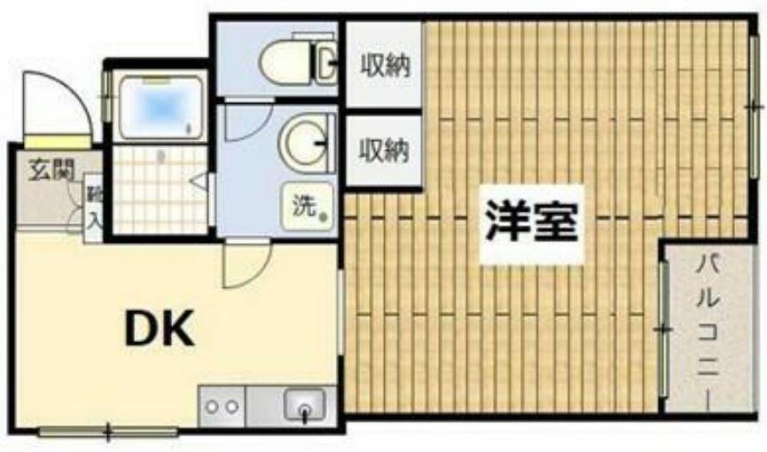 目黒第5コーポラス(1DK/8階)の間取り写真