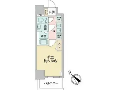 アステリ鶴舞テーセラ(1K/14階)の間取り写真
