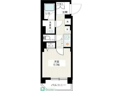 ボーヌ大森(1K/2階)の間取り写真