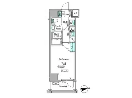 ミリアレジデンス新宿御苑(1K/9階)の間取り写真