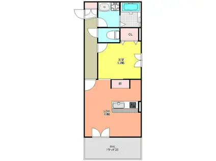 PLACE1181(1LDK/2階)の間取り写真