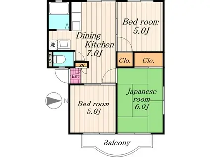 アネックスIII(3DK/2階)の間取り写真