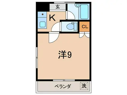 ＪＲ山陽本線 土山駅 徒歩15分 2階建 築18年(1K/2階)の間取り写真