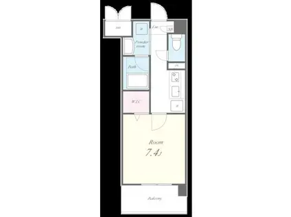 MX-IV(1K/9階)の間取り写真