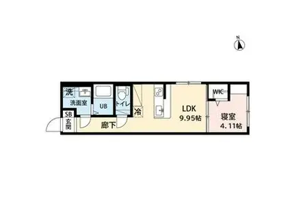 AMIRL PREMIER IMAIKEアミ(1LDK/5階)の間取り写真