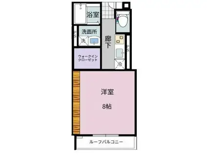 MAPLE COURT(1K/1階)の間取り写真