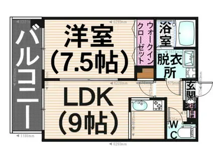 カサソラーレ(1LDK/3階)の間取り写真