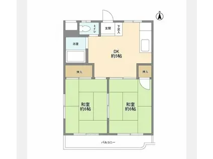 KEIIIマンション(2DK/3階)の間取り写真