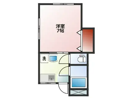 コーポN(1K/1階)の間取り写真