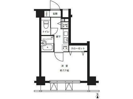 メインステージ日本橋人形町(1K/10階)の間取り写真