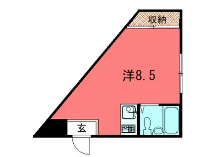 GRAND VALUE出町柳(ワンルーム/3階)の間取り写真