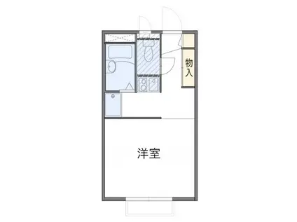 レオパレスドルフ(1K/1階)の間取り写真