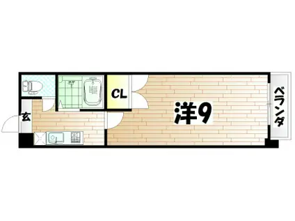 NO.21 片野(1K/12階)の間取り写真