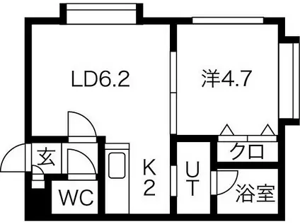 アリビラ(1LDK/3階)の間取り写真