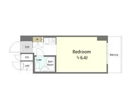 中銀ベル築地マンシオン(ワンルーム/6階)の間取り写真