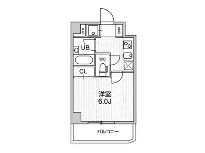 コンシェリア新橋(1K/4階)の間取り写真