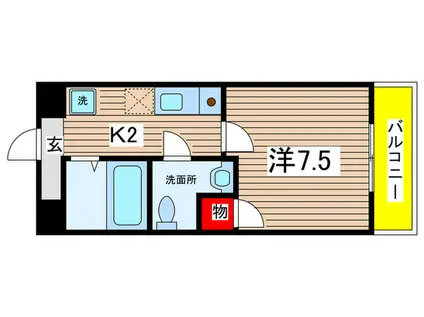 ルーナフロール(1K/1階)の間取り写真