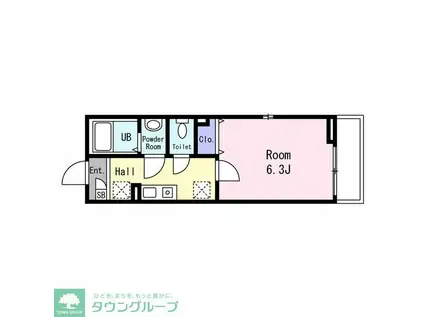 マーメイド梶ヶ谷(1K/2階)の間取り写真