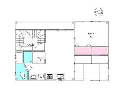 フラッツ蒲田(2LDK/3階)の間取り写真