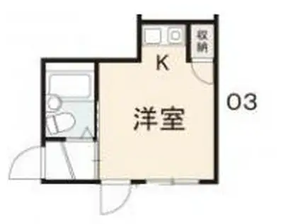 ＪＲ高徳線 昭和町駅(香川) 徒歩4分 5階建 築38年(ワンルーム/3階)の間取り写真