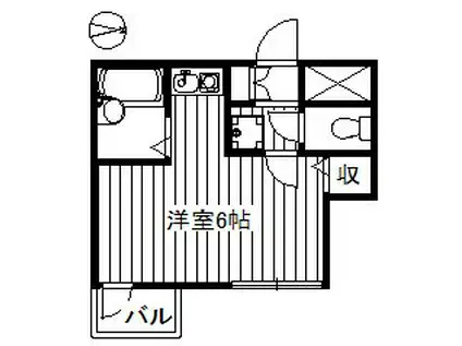 ハイムヨコセ(ワンルーム/3階)の間取り写真