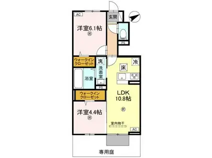 D-ROOMイグ(2LDK/1階)の間取り写真