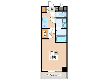 メイン石井(1K/5階)の間取り写真