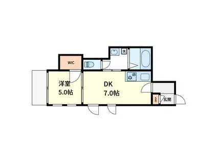 GARDENIA TERRACE(1DK/1階)の間取り写真