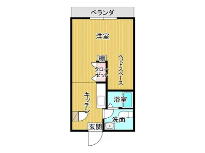 第5トマトビル(1K/3階)の間取り写真