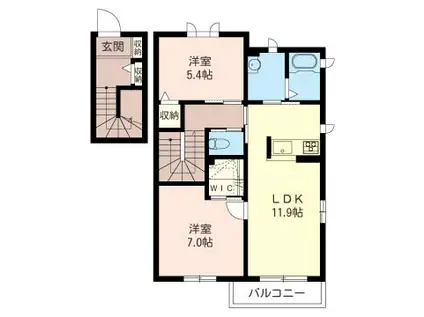 SHM ボニータ・サラB(2LDK/2階)の間取り写真