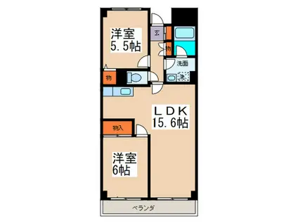 ヒロック藤が丘II(2LDK/2階)の間取り写真