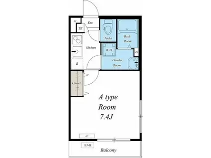 アレンヌ東千葉(1K/3階)の間取り写真