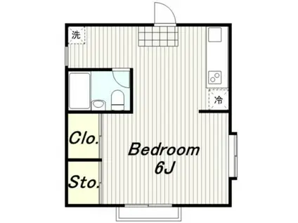 メゾンMOTO(1K/1階)の間取り写真