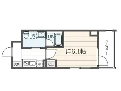 クレヴィスタ坂東橋III(1K/11階)の間取り写真