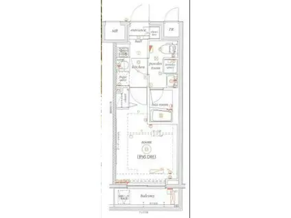 エル・グランジュテ川崎(1K/13階)の間取り写真