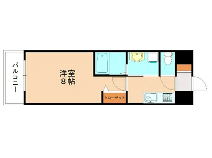 MDI PROSPERARE 北九州市立大学前(1K/3階)の間取り写真