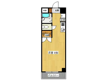 サンライズ一の宮(ワンルーム/6階)の間取り写真