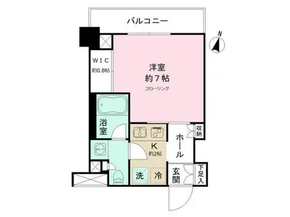 JP NOIE亀戸(1K/2階)の間取り写真