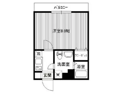 RAUMラウム(1K/2階)の間取り写真