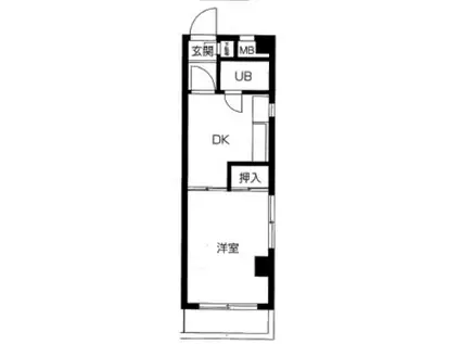 プラネットK(1DK/3階)の間取り写真