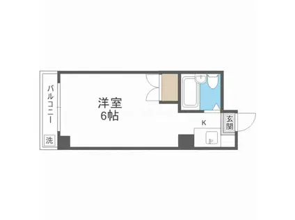 メゾン城東(1K/4階)の間取り写真