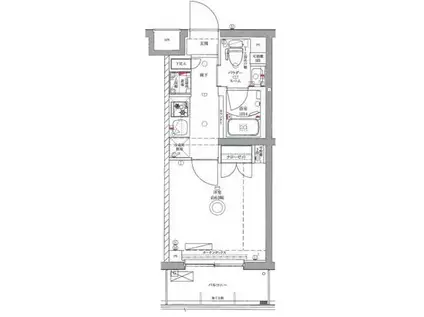 AZEST川口(1K/2階)の間取り写真