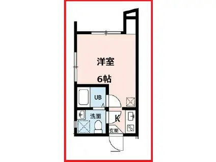 リジョエル(ワンルーム/1階)の間取り写真