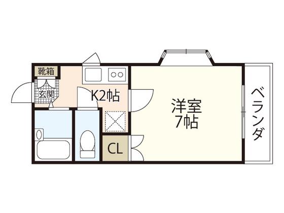 レジデンス上安(1K/3階)の間取り写真