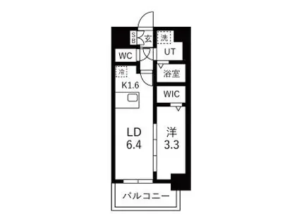 メイクスアート名古屋城西(1LDK/10階)の間取り写真