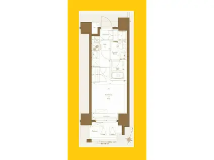 AZEST横浜山王(1K/9階)の間取り写真