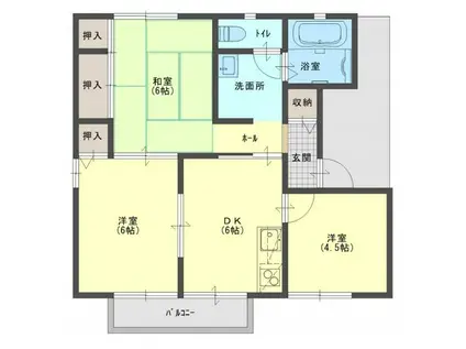 エクセレンス久保(3DK/2階)の間取り写真