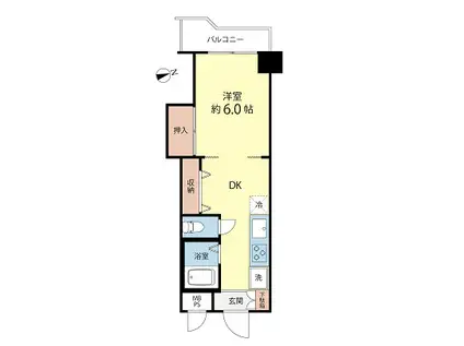 ニューライフ大森(1DK/7階)の間取り写真