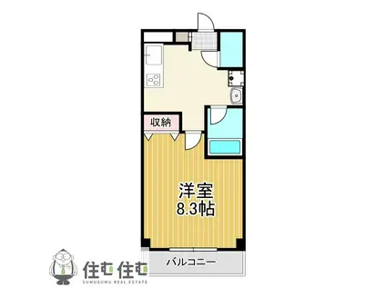 シェルグランデ(1K/1階)の間取り写真